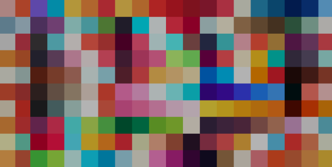 A placement of different color pixels for our custom specialized bottles